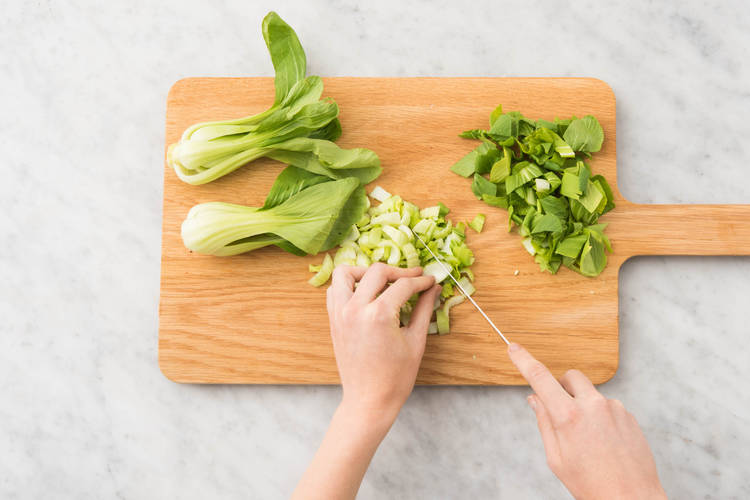 Découper le pak-choï