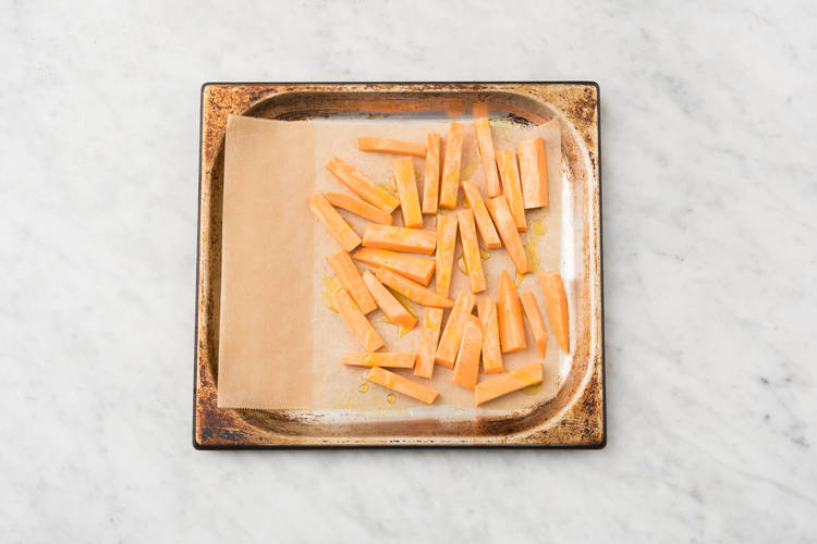 Enfourner les patates douces