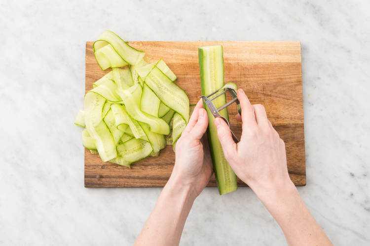 Découper le concombre