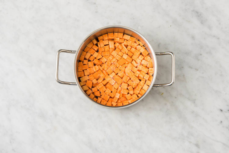 1 BOIL SWEET POTATOES