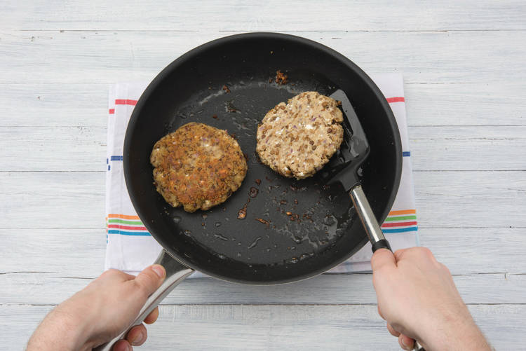 COOK THE LENTIL PATTIES