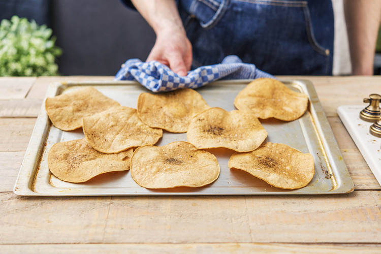 Bake the tortillas