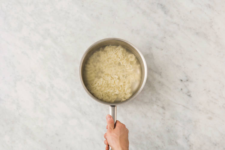 Cook the ramen noodles