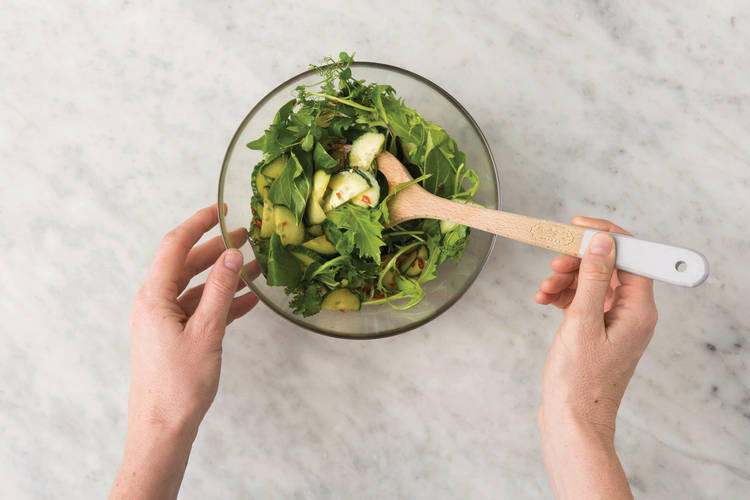 Make the cucumber salad