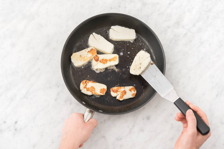Halloumi anbraten