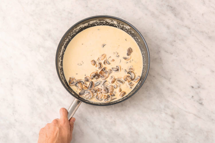Make the creamy sauce