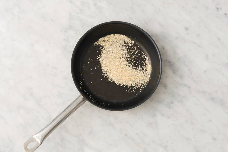 Toast the sesame seeds