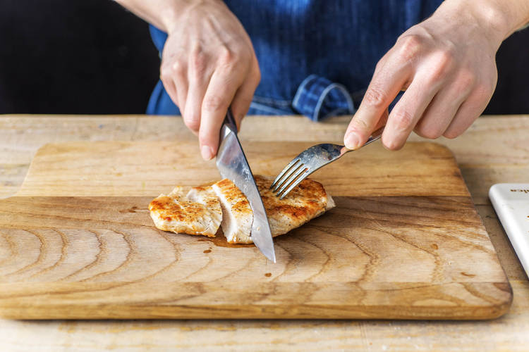 Slice the chicken