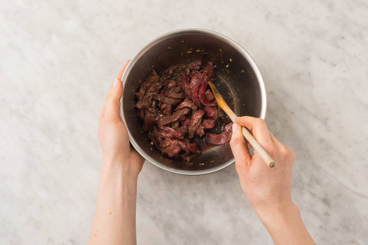 Marinate the beef