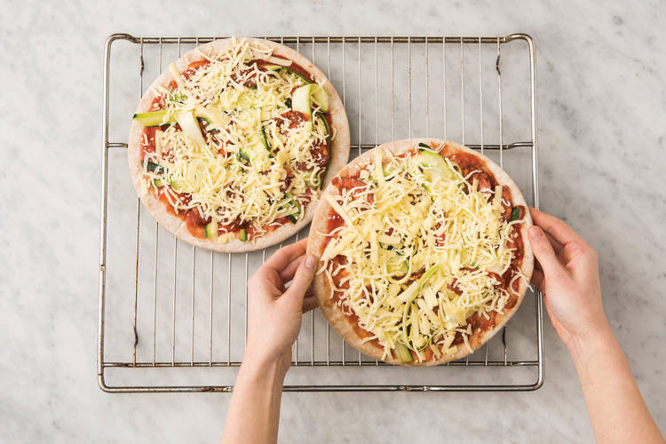 Cook the pizzas