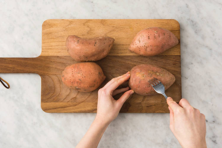 Cook the sweet potato
