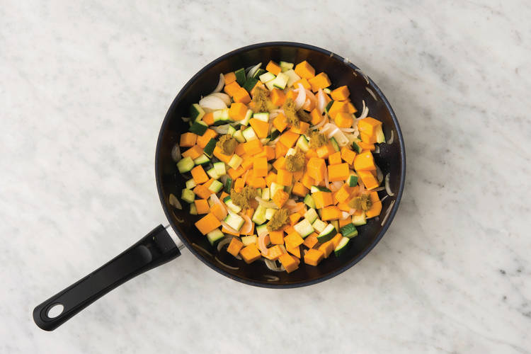 Cook the veggies