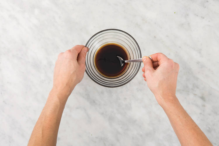 Make the ginger-soy dressing