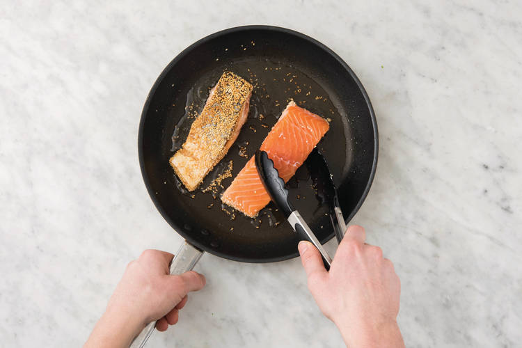 Cook the salmon