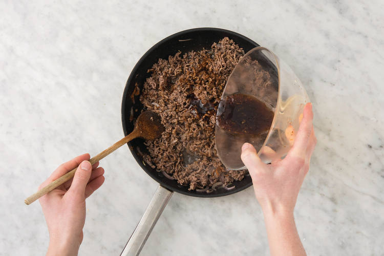 Add flavour to the beef