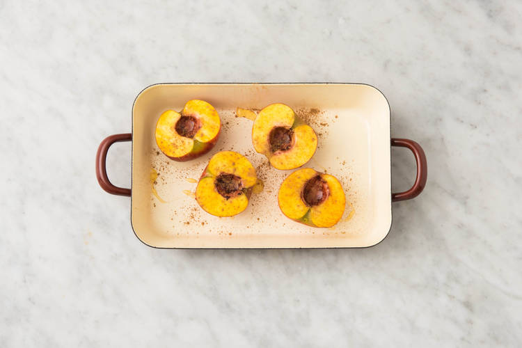 Nectarines bakken