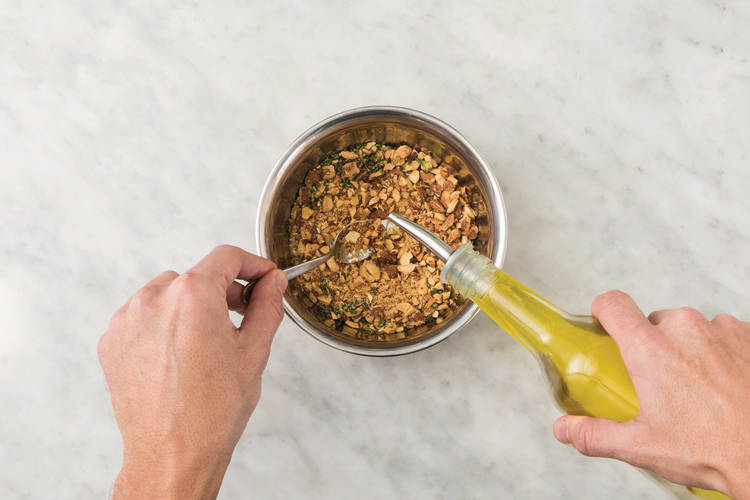 Make the almond-crumb mixture