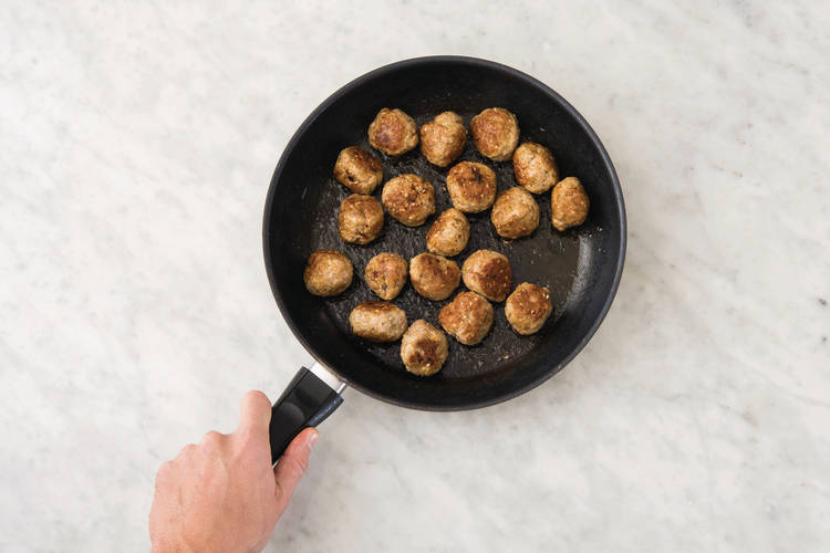 Cook the meatballs
