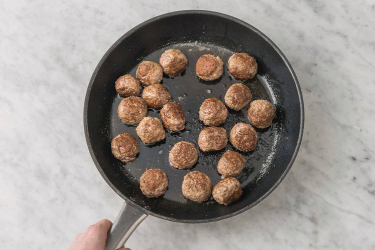 Cook the meatballs
