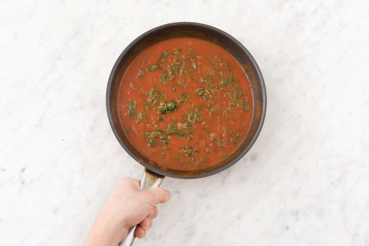 Finish the sauce