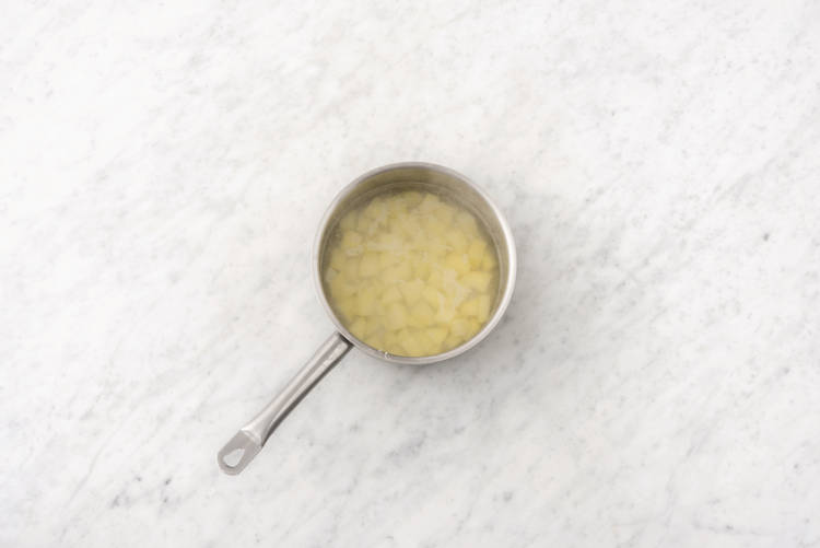 Boil the potatoes