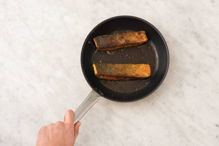 Cook the salmon