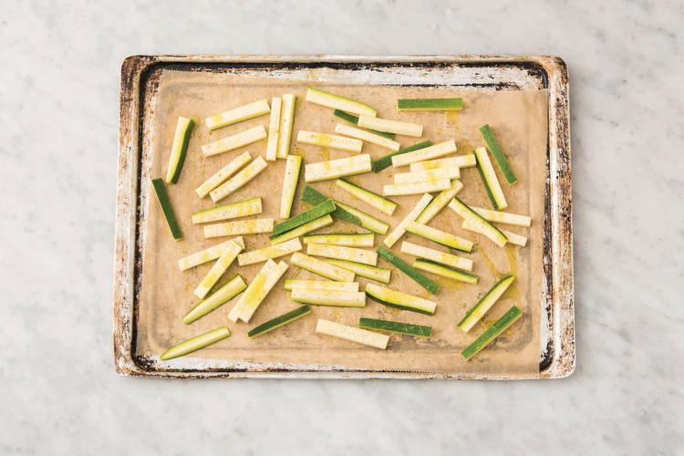 Bake the zucchini
