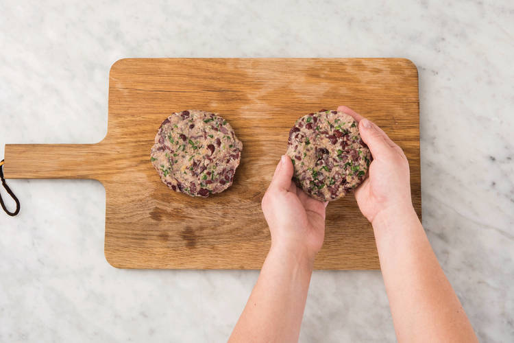 Make the veggie patties