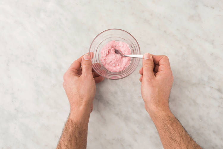 Make the beetroot-walnut mayo