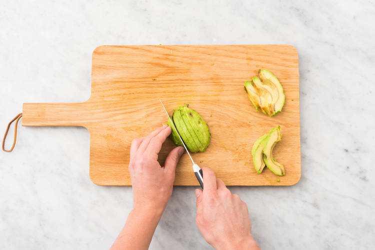 Prep Avocado and Dress Farro