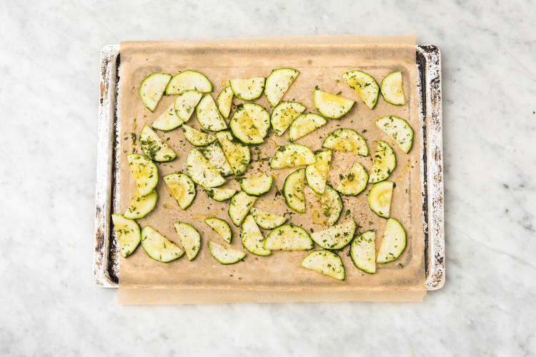 Rôtir les courgettes