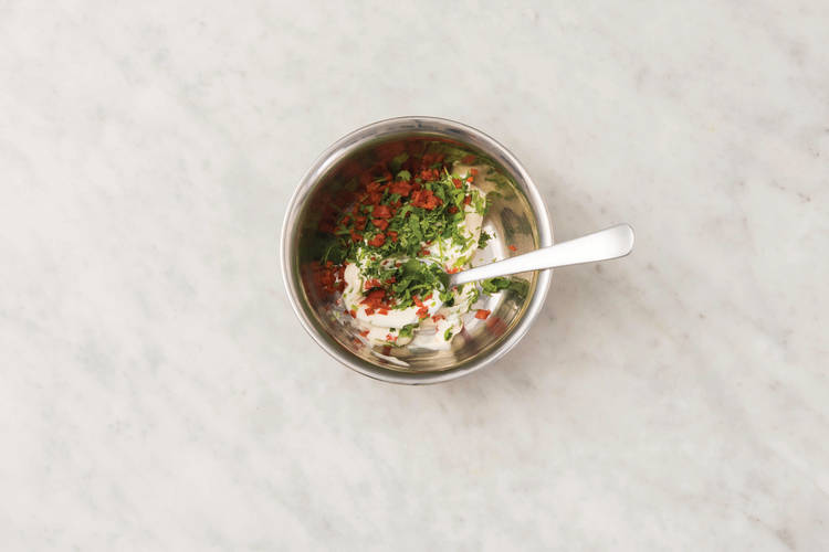 Make the coriander mayo
