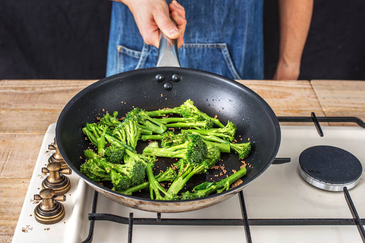 Steam-Fry the Veggies
