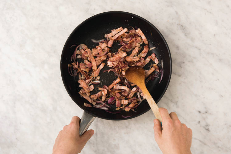 Cook the Onion & Bacon