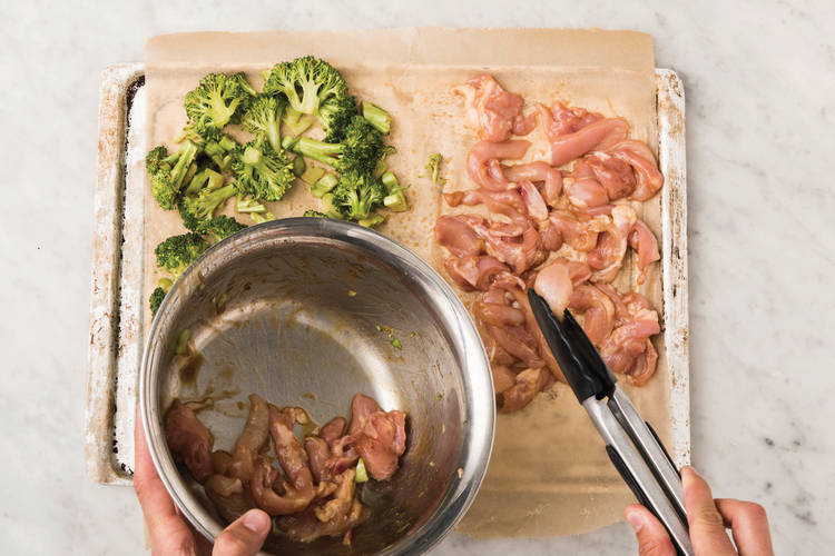 Bake broccoli and chicken