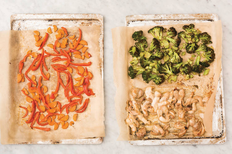 COOK THE CHICKEN & VEGGIES