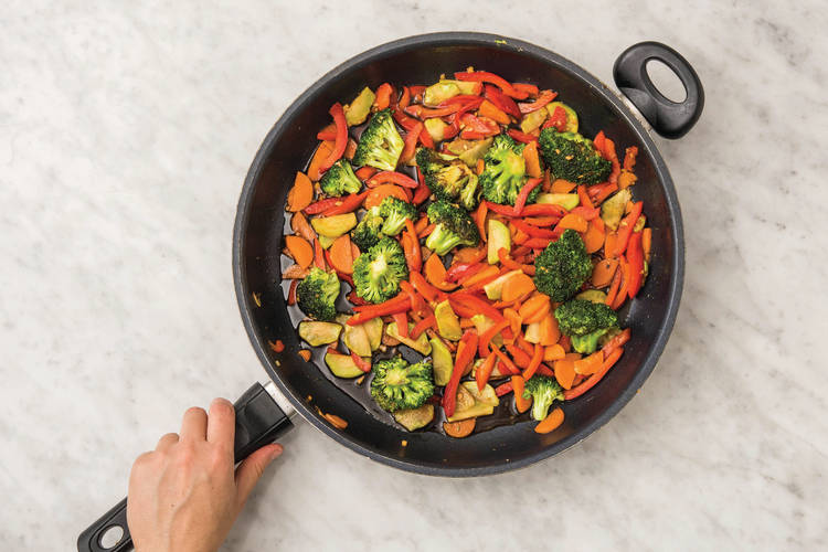 STIR-FRY THE VEG