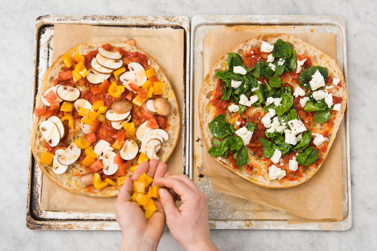 Pizza belegen