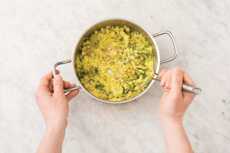 Make the crushed potatoes