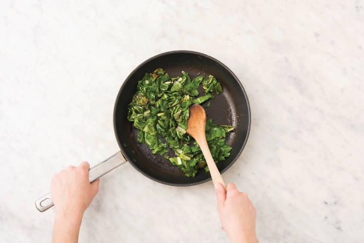 Cook the greens