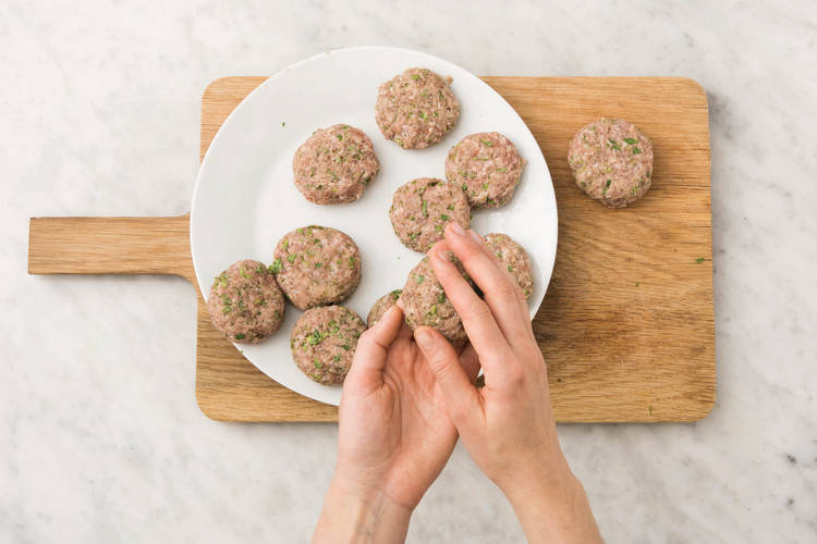 Make the lamb rissoles
