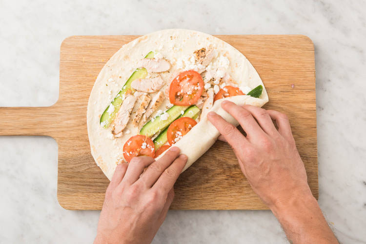Make Lunch Wraps for Two