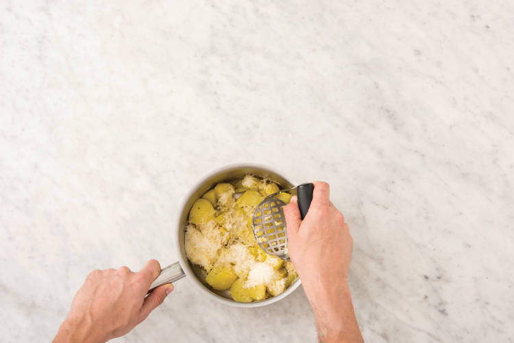 Cook the asparagus and beans