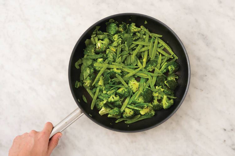 Cook the veggies