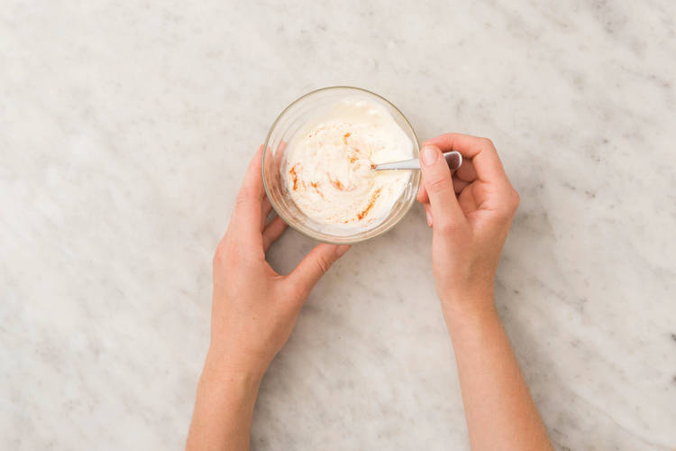 MAKE THE HARISSA YOGHURT