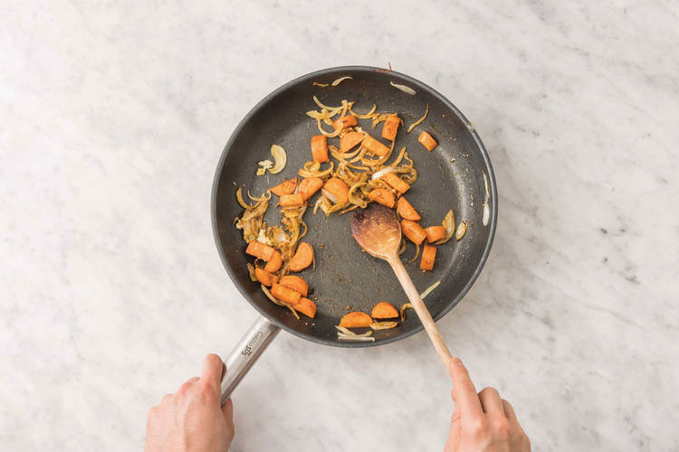 Cook the veggies