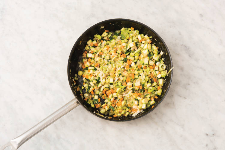 Soften the veggies