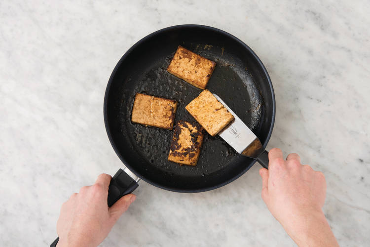 Brown the tofu