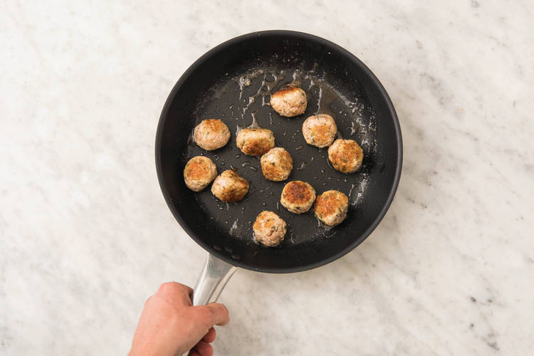 Cook the meatballs