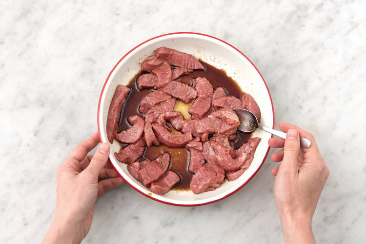 Add flavour to the beef